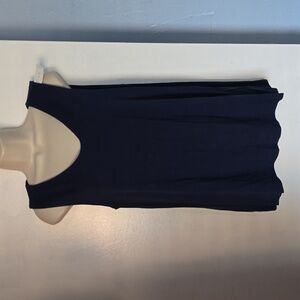 Chico's City Tank NWT Size M/8 (Chico's 1) Tonga Navy V-neck